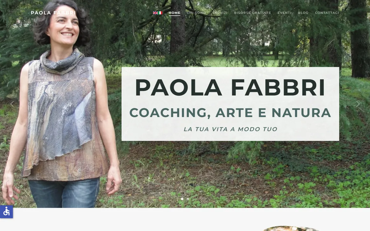 Schermata del sito Paola Fabbri